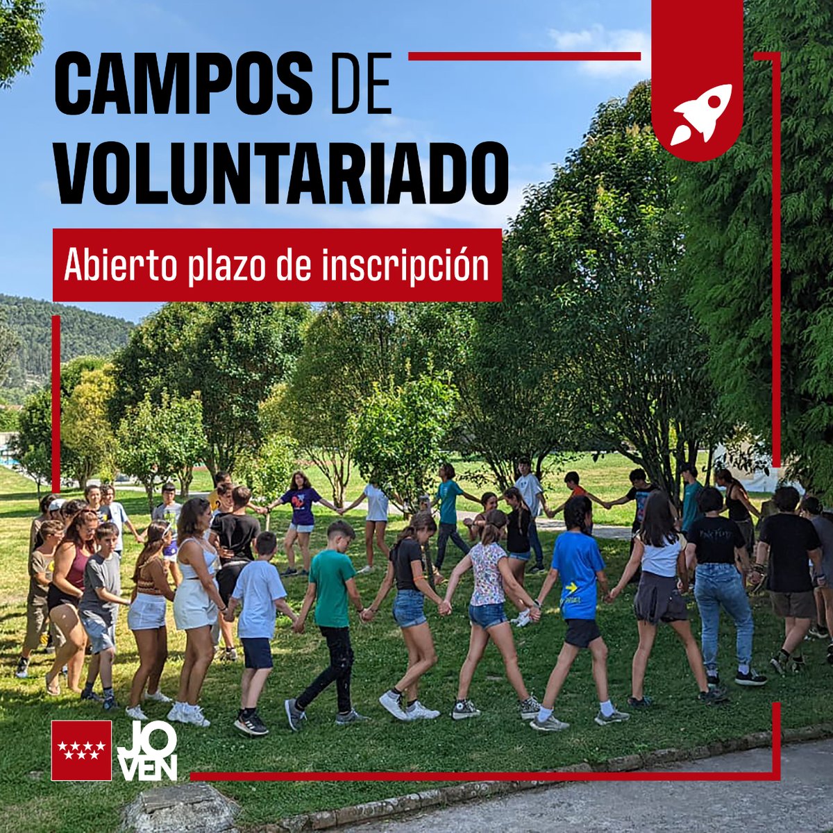 🟡 Hoy se abre el plazo de inscripción a los campos de voluntariado en España, también hay de modalidad internacional. ¡Apúntate para vivir una experiencia diferente este verano y conocer a jóvenes de otros países! ℹ️ bit.ly/3YxMbKt #Juventud @ComunidadMadrid