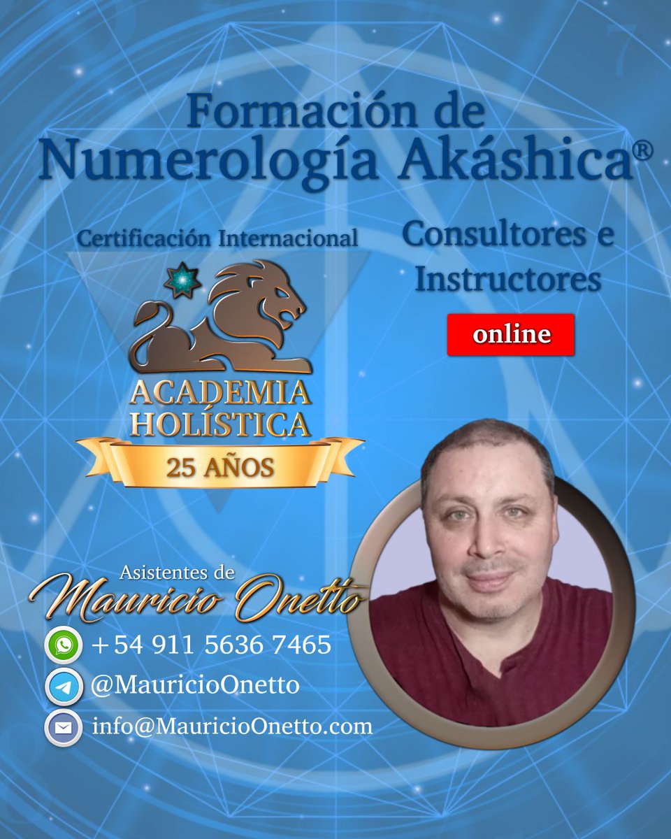 holBuenosAires's tweet photo. Conducida por @MauricioOnetto
💬WhatsApp: +56 9 8298-3115
💬Telegram: MauricioOnetto
✉️Email: info@MauricioOnetto.com
🔗Web: https://t.co/fNNVpJndFn

#numerologia #NumerologiaAkashica #RegistrosAkashicos #NumerologiaTantrica #MauricioOnetto #AcademiaHolistica https://t.co/lqTmhXERek