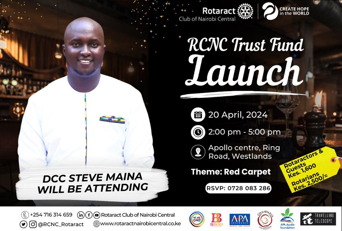 Who is this? In my quest for fine dining and good vibes on 20th April, why are you passing by? 😆😆...  Between now and 20th April, talk to me Trust Fund launch only🤑. I do not understand any other language 😉 
#Iwillbeattending 
#RCNC 
Register today  docs.google.com/forms/d/e/1FAI…
