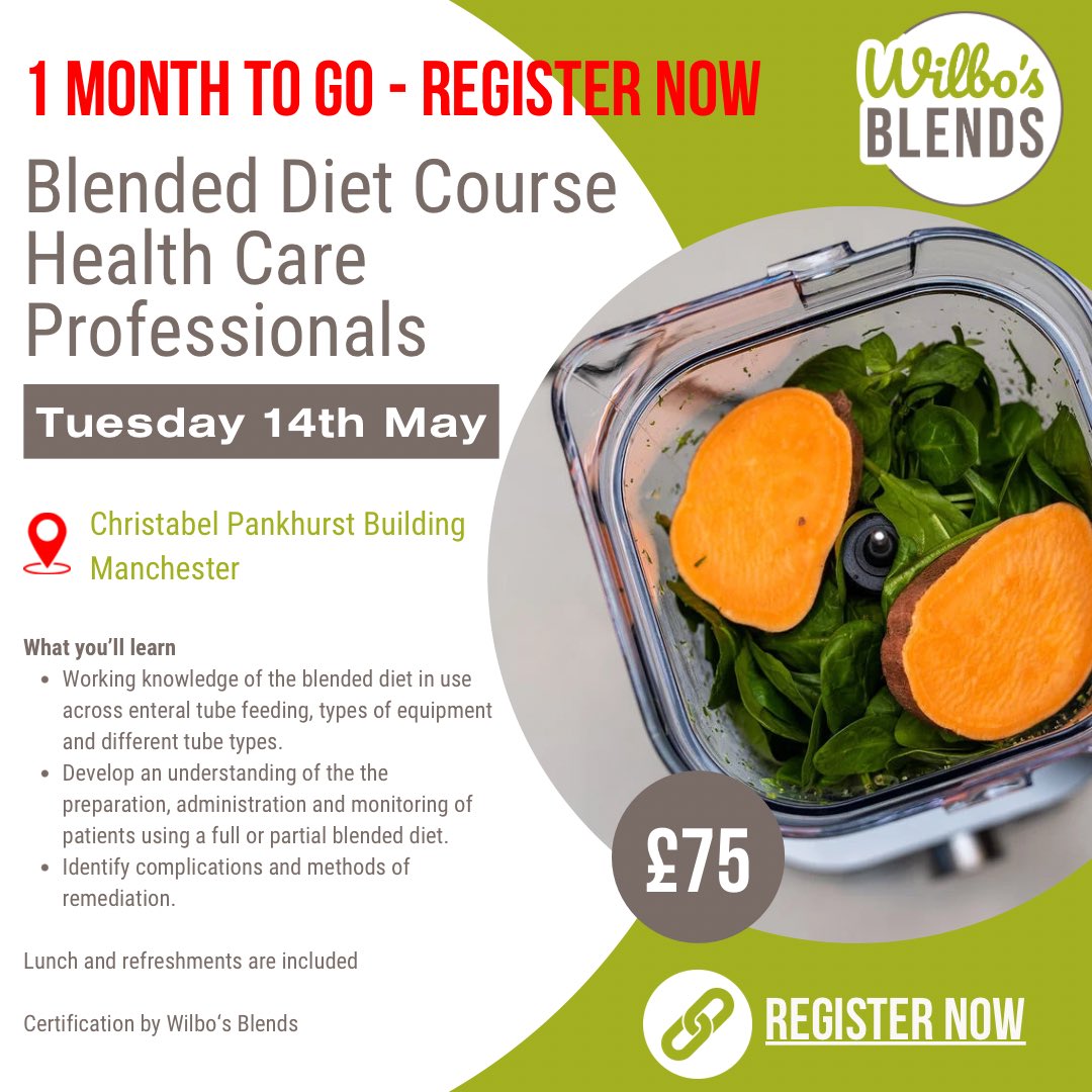 Wilbo's Blends (@wilbo_s) on Twitter photo Register Now: Blended Diet course for Healthcare Professionals
<a href="/katie_angell84/">Katie Angell</a> <a href="/DurnanSarah/">Dr Sarah Durnan (RD)</a> <a href="/PINNTCharity/">PINNT</a> <a href="/BecksBDaniels/">Rebecca Daniels BEM. RNC, BSc(hons), MSc, QN, PNA</a> <a href="/NNNGUK/">NNNG</a> Register Now: Blended Diet course for Healthcare Professionals
<a href="/katie_angell84/">Katie Angell</a> <a href="/DurnanSarah/">Dr Sarah Durnan (RD)</a> <a href="/PINNTCharity/">PINNT</a> <a href="/BecksBDaniels/">Rebecca Daniels BEM. RNC, BSc(hons), MSc, QN, PNA</a> <a href="/NNNGUK/">NNNG</a>