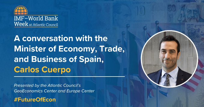 📍#Washington | El ministro @carlos_cuerpo participa en una conversación con el director del @AtlanticCouncil, @joshualipsky.

📲#FutureOfEcon

⏰A partir de las 15:30 h.

🔴EN DIRECTO: youtube.com/watch?v=-eWHvE…