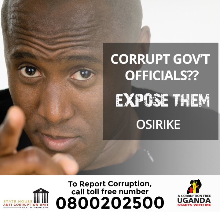 As a public servant , you should be the first line of defense against corruption. lt is upon you to uphold public trust and act professionally. #ExposeTheCorrupt Toll-free 0800202500