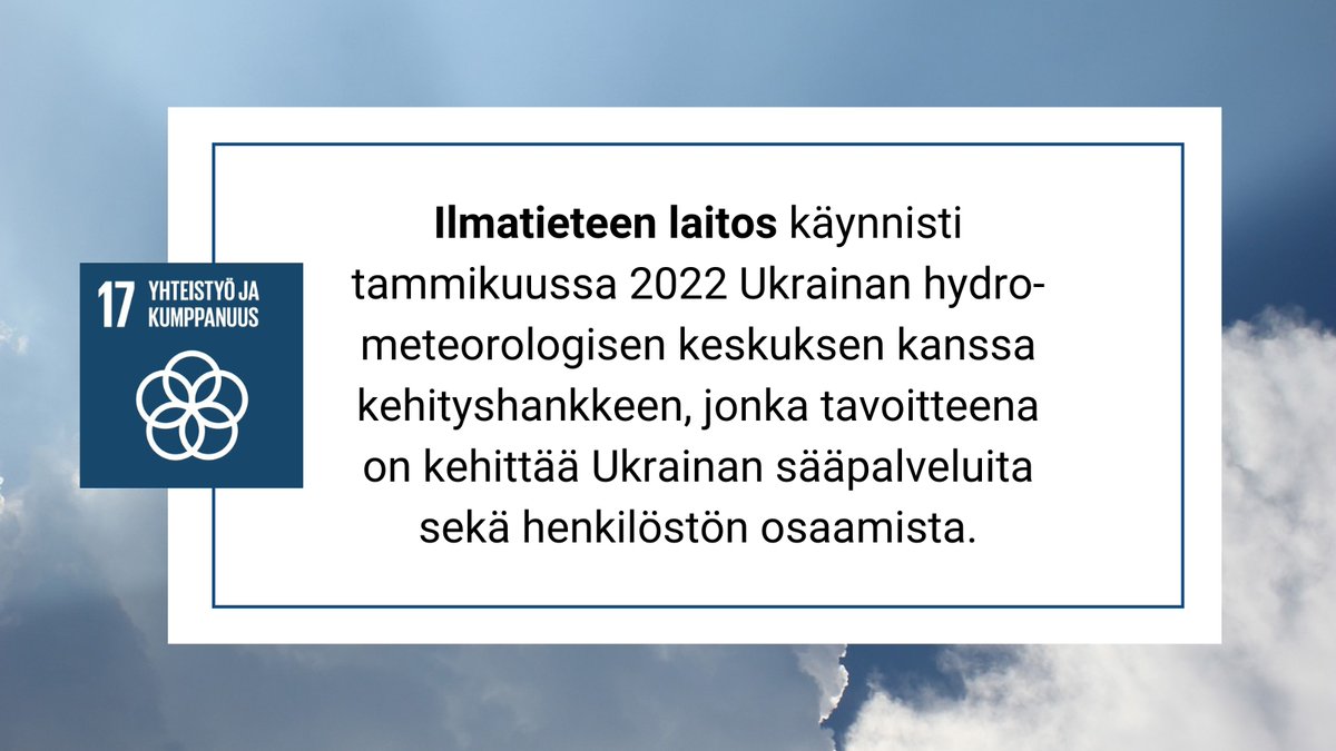 Valtiolla.fi đ«đź (@valtiollafi) on Twitter photo KestĂ€vĂ€n kehityksen edistĂ€mistyö on aina aikaansa sidoksissa. VenĂ€jĂ€n hyökkĂ€yssodan vuoksi yhteistyöhanke oli tauolla kevÀÀllĂ€ 2022, ja loppuvuonna ukrainalaisia meteorologeja työskenteli FMI:n tiloissa. Lue lisÀÀ <a href="/meteorologit/">Ilmatieteen laitos</a> vastuullisuusraportilta. đ
ilmatieteenlaitos.fi/uutinen/4K9fj3⊠KestĂ€vĂ€n kehityksen edistĂ€mistyö on aina aikaansa sidoksissa. VenĂ€jĂ€n hyökkĂ€yssodan vuoksi yhteistyöhanke oli tauolla kevÀÀllĂ€ 2022, ja loppuvuonna ukrainalaisia meteorologeja työskenteli FMI:n tiloissa. Lue lisÀÀ <a href="/meteorologit/">Ilmatieteen laitos</a> vastuullisuusraportilta. đ
ilmatieteenlaitos.fi/uutinen/4K9fj3âŠ