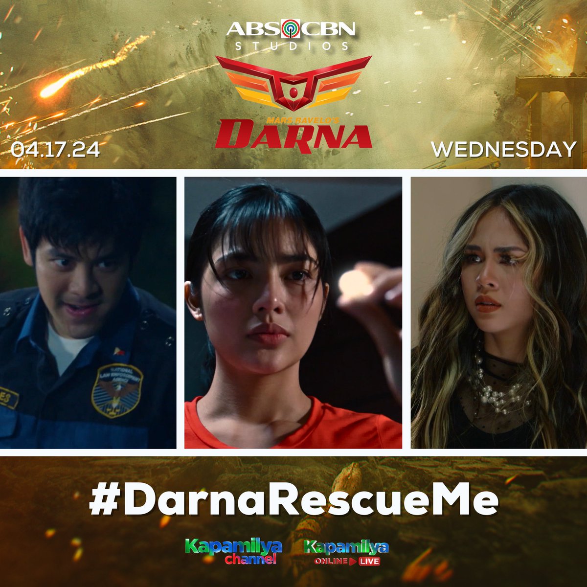 Magkakasubukan ng LAKAS sa LAKAS! Pwersa ng kalaban kaya ay simula na ring magwakas?🔥 #DarnaRescueMe ngayong Miyerkules sa Mars Ravelo’s #Darna | 3:15PM sa Kapamilya Channel, Kapamilya Online Live at A2Z!✨ #JRBCreativeProd