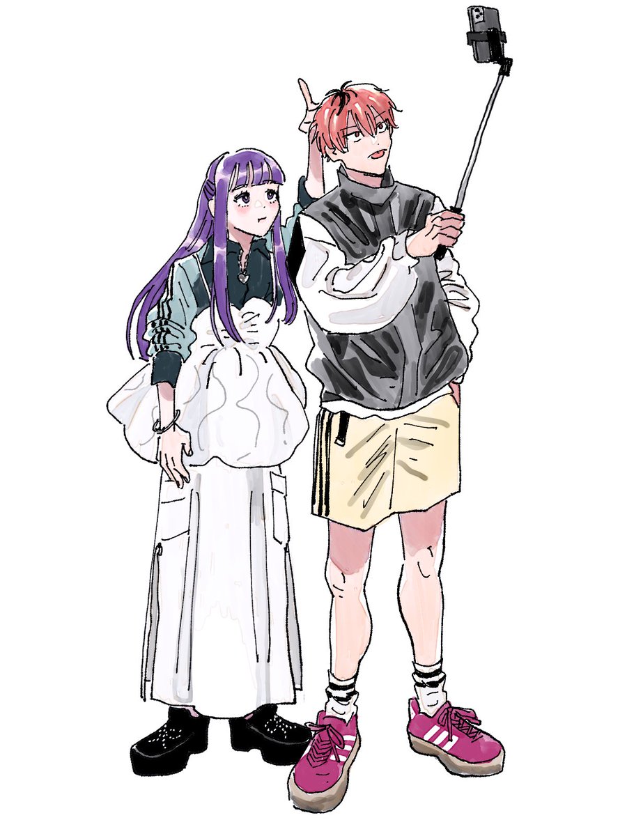 シュタルク「フェルンとシュタルクかわうぃ～ね 」|景都のイラスト