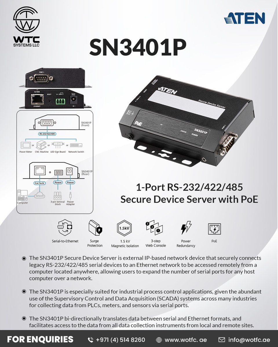 WTC_SYSTEMS_LLC's tweet image. ATEN
SN3001
SN3001P
SN3002
SN3002P

For Demo &amp;amp; Enquiries contact +971 (4) 514 8260
wotfc.ae
info@wotfc.ae

#wtc #wtcsystems #wtcdistribution #aten #SN3001
#SN3001P #SN3002