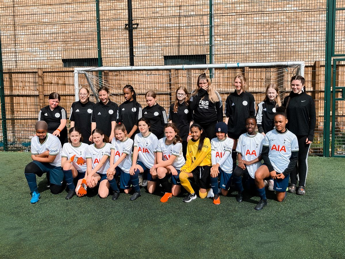 Congratulations to @SpursWomen on making the FA Cup final 🤍 We hosted a match between participants in the #PLKicks programmes run by us and @LCFC_Community on the morning of the semi-final. The girls were then able to witness history as they received tickets to the big game!