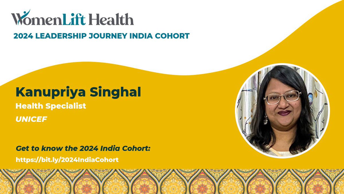 I’m delighted to share that I’ve been selected for @womenlifthealth’s
#2024IndiaLeadershipJourney, a yearlong experience that provides the tools & support to help expand the power & influence of women leaders in global health. #WomensLeadershipMatters bit.ly/2024IndiaCohort