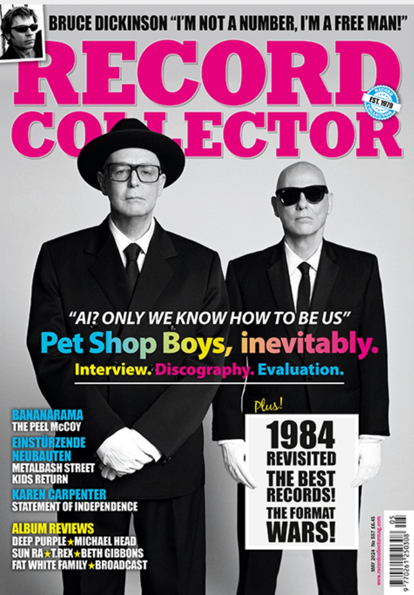 petshopboys's tweet image. The new issue of @RecCollMag in the UK has PSB on the cover and an interview and complete discography inside.

recordcollectormag.com/issue/may-2024

#PetText