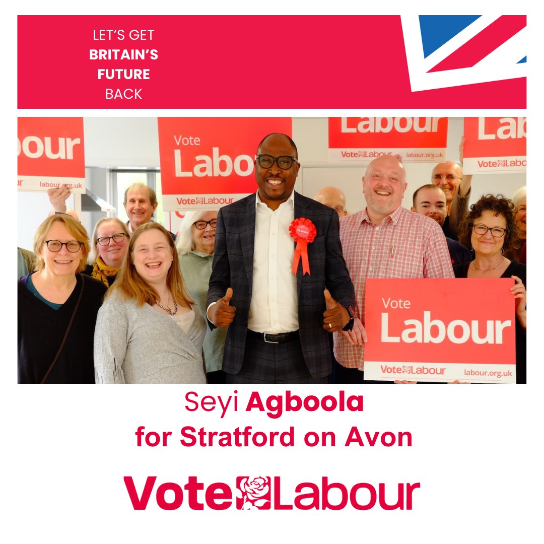 StratfordLabour's tweet photo. 🌹 Stratford Labour Party would like to congratulate Seyi Agboola on his selection as our Parliamentary candidate in the upcoming General Election. 

🏡 Out on the doorstep it's clear people want change and only Labour can get the Tories out of Downing Street. https://t.co/rp0vAzAaNJ
