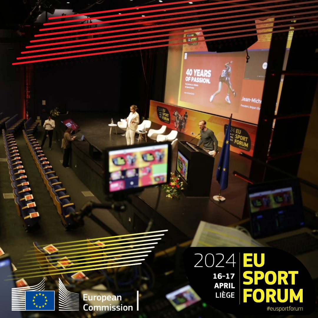 🌟Excited for today's #EUSportForum! Here's a sneak peek of our setup. Join us live at europa.eu/!TyNvTY and be part of the action! 📷
