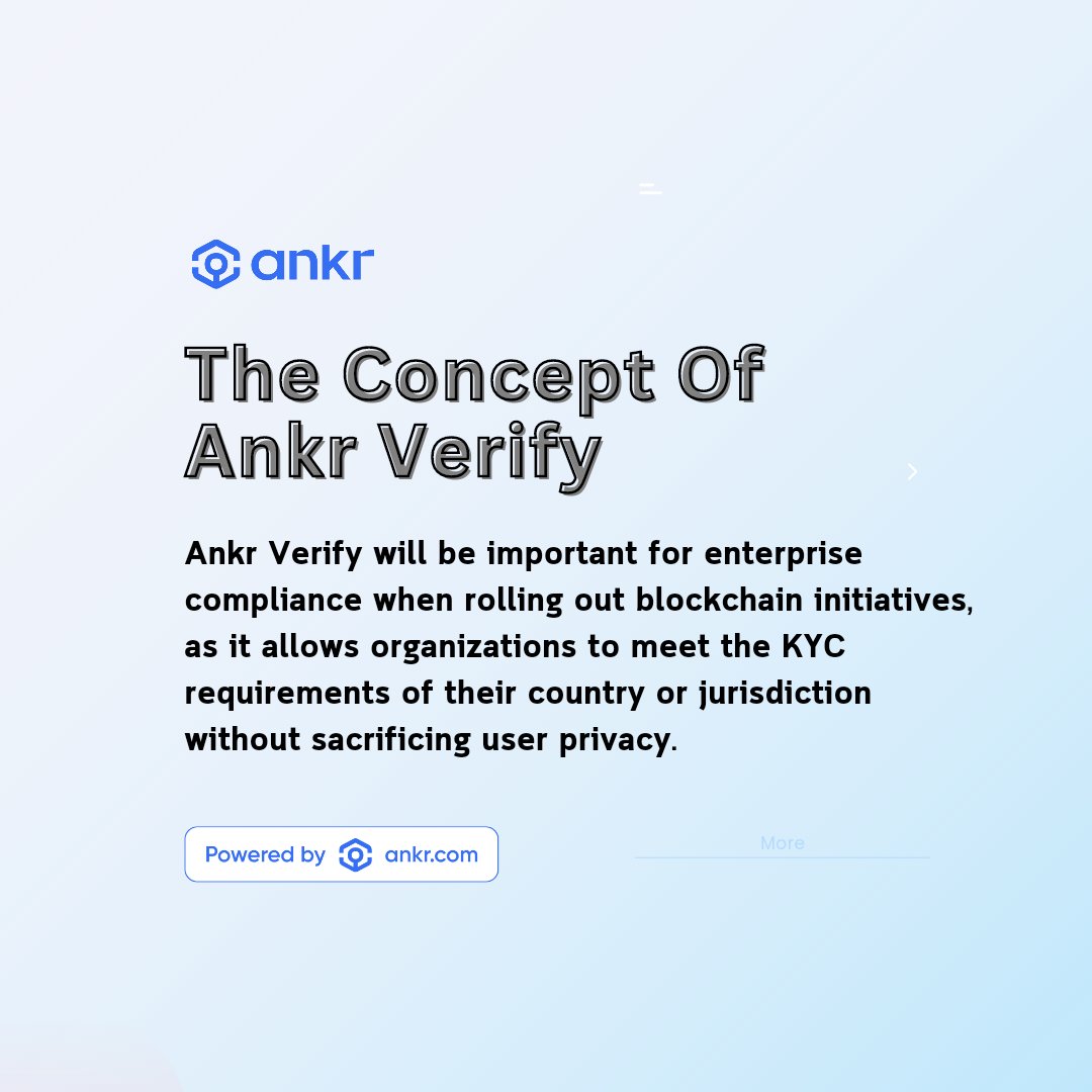 1 💥Unlike traditional KYC methods, Ankr Verify allows blockchains and Web3 apps to verify customer data and satisfy regulations without access to sensitive user data thanks to zero-knowledge cryptography. 

@ankr #Ankr $ANKR
#Web3infrastructure