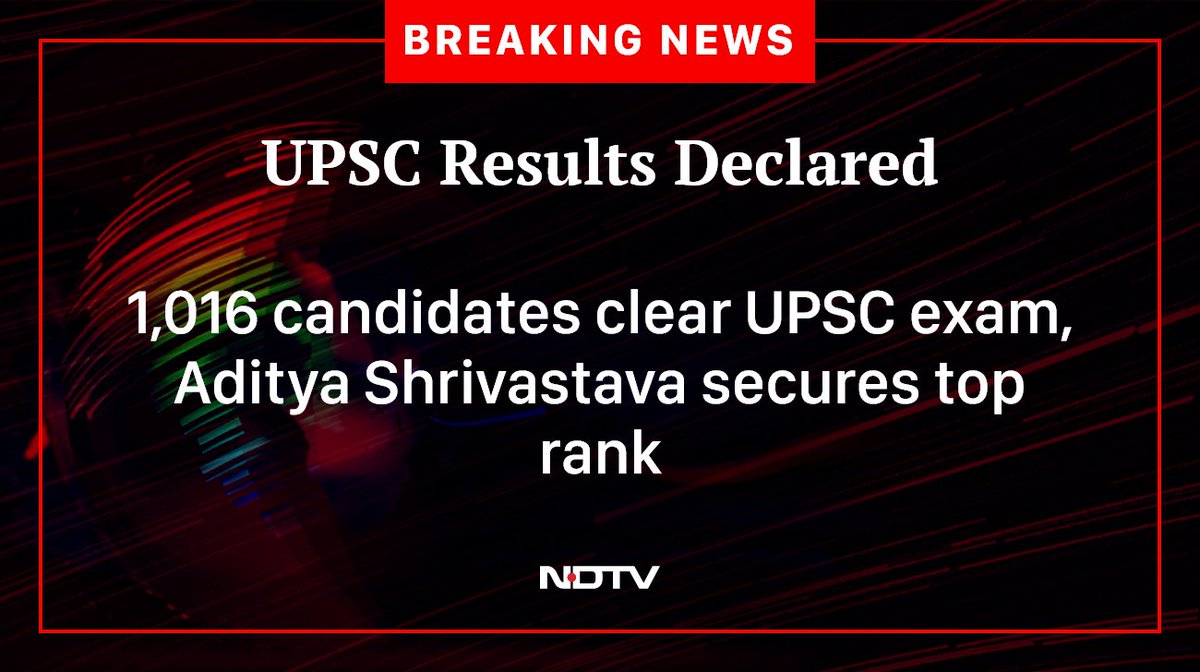 ndtv's tweet image. #UPSC