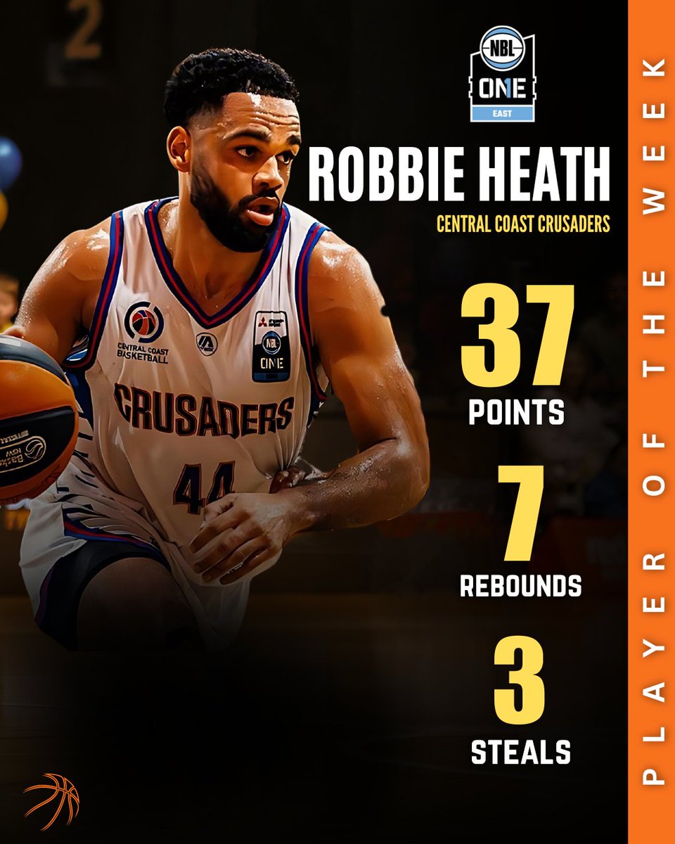 🏀🌟 Congratulations to Robbie Heath on being named the NBL1 East Player of the Week! 👟

Keep shining on the court! 👏

#NBL1#PlayerOfTheWeek #PlayerOfTheGame #playersoftheweek #NBL1East #NBL1South #NBL1North #NBL1Central #NBL1West #BasketballExcellence #round #BasketballStars