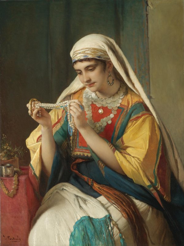 'The pearl necklace'
{Between 1840-1890}
By ~ Jean-François Portaels