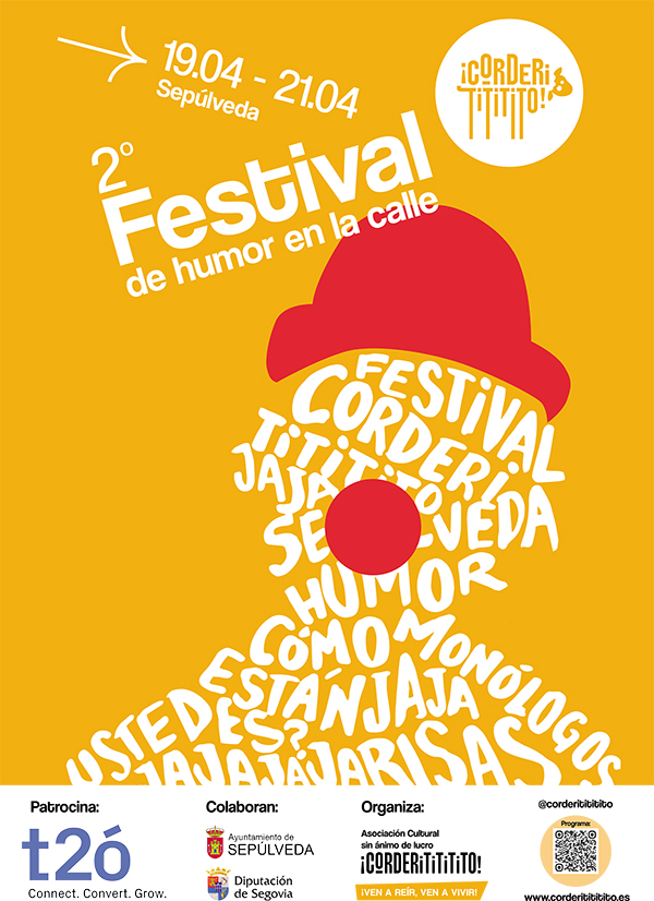raquelsanz's tweet photo. 🤣 Este fin de semana, mi #Sepúlveda se convierte en la capital de las risas: se celebra la segunda edición del Festival de humor @corderitititito.

¡Participa en la quedada mundial de payasos en homenaje a Fofó, Gaby y Miliki!  🤡

Programa completo 👇🏻
https://t.co/vJlVboy09i https://t.co/ivwJVSKb3I