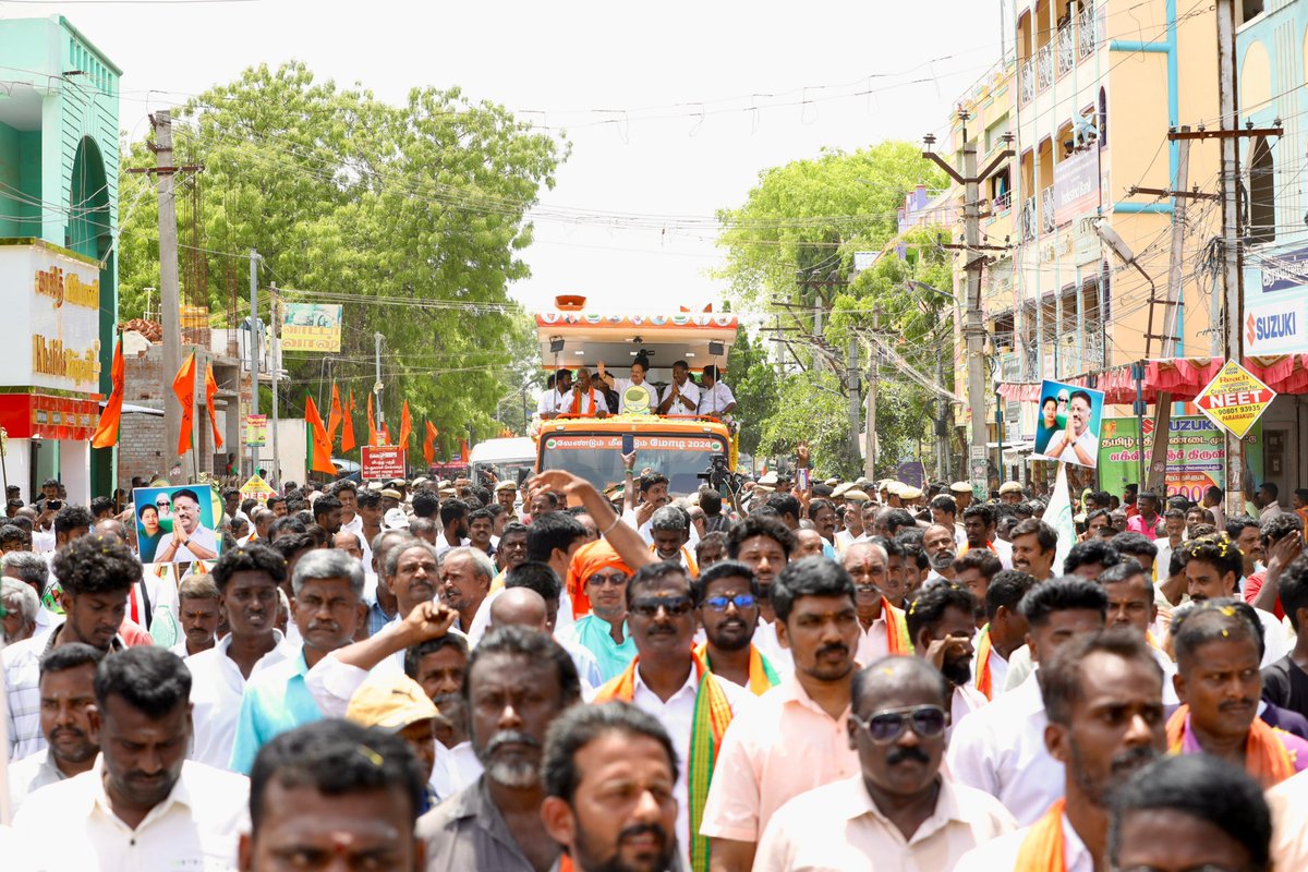 Heartfelt gratitude to the people of Ramanathapuram for such immense public support at the road show today. DMK and Congress are known for their corruption, dynastic politics and statements of criticism against Santana Dharma and age-old Tamil culture. A strong message was…