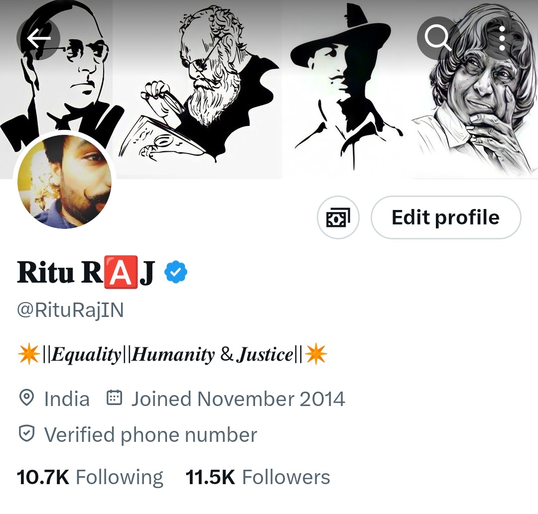 RituRajIN's tweet image. आज #XFamily में 11500 साथी पूरे हुए।
आप सभी का बहुत बहुत आभार ❣️

#ThankYouEveryone
#Keep_Supporting 🤝