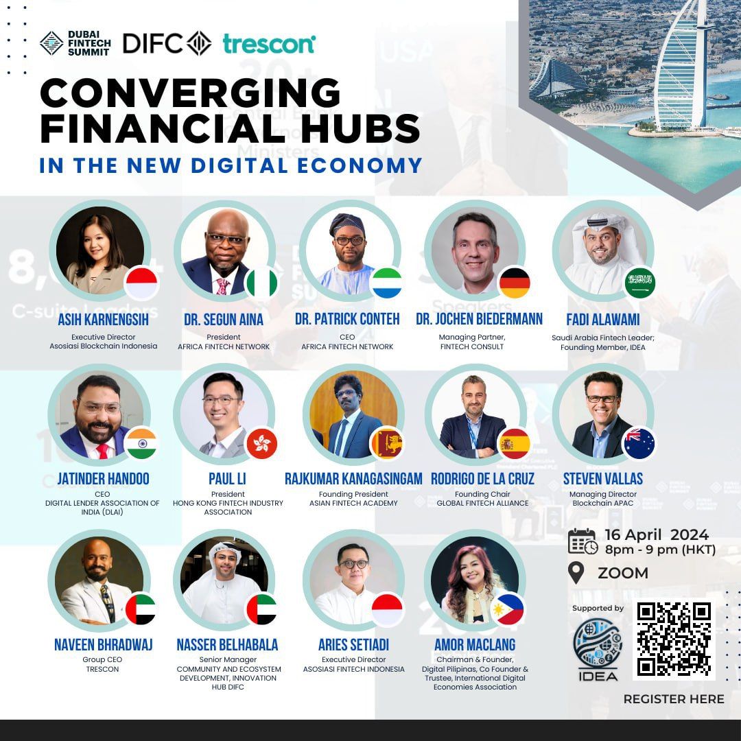 Join our Group CEO, @nbharadwaj88, at today's webinar 'Converging Financial Hubs in the New Digital Economy' by @DIFC. 1600 hrs Dubai 2000 hrs (HK / Sg / Ph). 

Register now: hubs.li/Q02s-mzn0 to participate.

 #DigitalEconomy #FinancialHubs #Dubai2033 #Webinar #Trescon