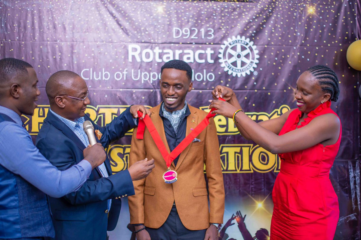 mujungu_k's tweet photo. I Joined @RCUpperKololo as they installed their Baby Club @RACUpperKololo being led my Charter President @cedric_mihigo 🥳I congratulate both the Rotary and Rotaract clubs and members for this milestone 👏👏🤗and wish my Brother Cedric a great year of serving Humanity. https://t.co/QT1VBjTypO