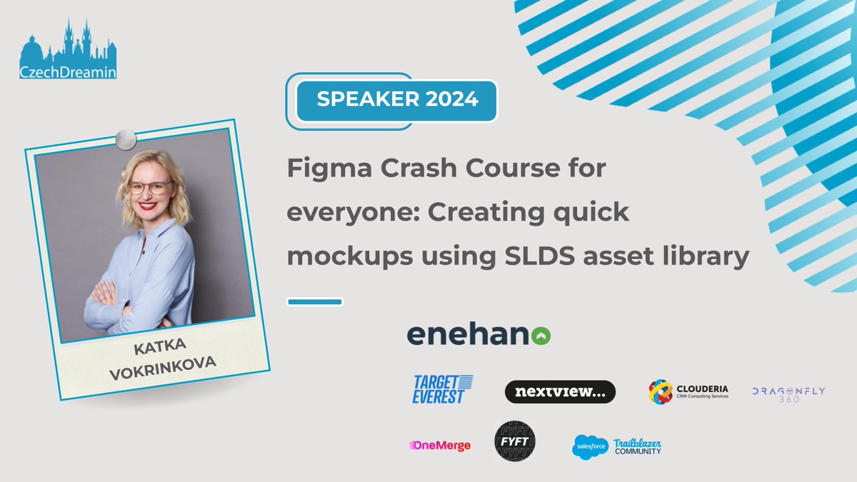 CzechDreamin's tweet photo. It's time to meet your next #CzechDreamin speaker and their session.

Here we go!

Please welcome Katka Vokrinkova with "Figma Crash Course for everyone"

#CDsessions
Check out our full Program Schedule &amp; get your tickets below
https://t.co/3QkaZMhD2H https://t.co/9NDS20Iwqp