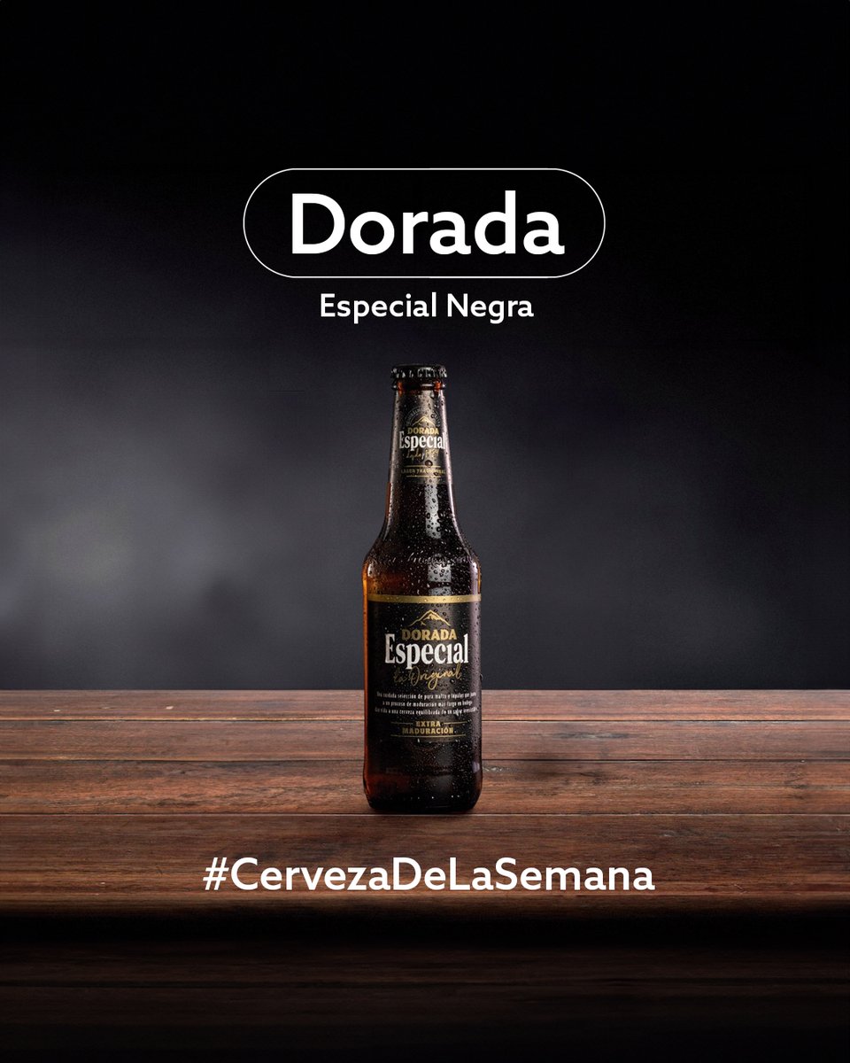 𝗖𝗘𝗥𝗩𝗘𝗭𝗔 𝗗𝗘 𝗟𝗔 𝗦𝗘𝗠𝗔𝗡𝗔 💛🍺Especial Negra de la familia Dorada de @CerveceraCAN. Esta lager elaborada con agua de origen volcánico presenta contrastes perfectos de dulzura y amargor 👉 y un 50% de extramaduración. ¿Con qué tapa la probamos? #CervezaDeLaSemana