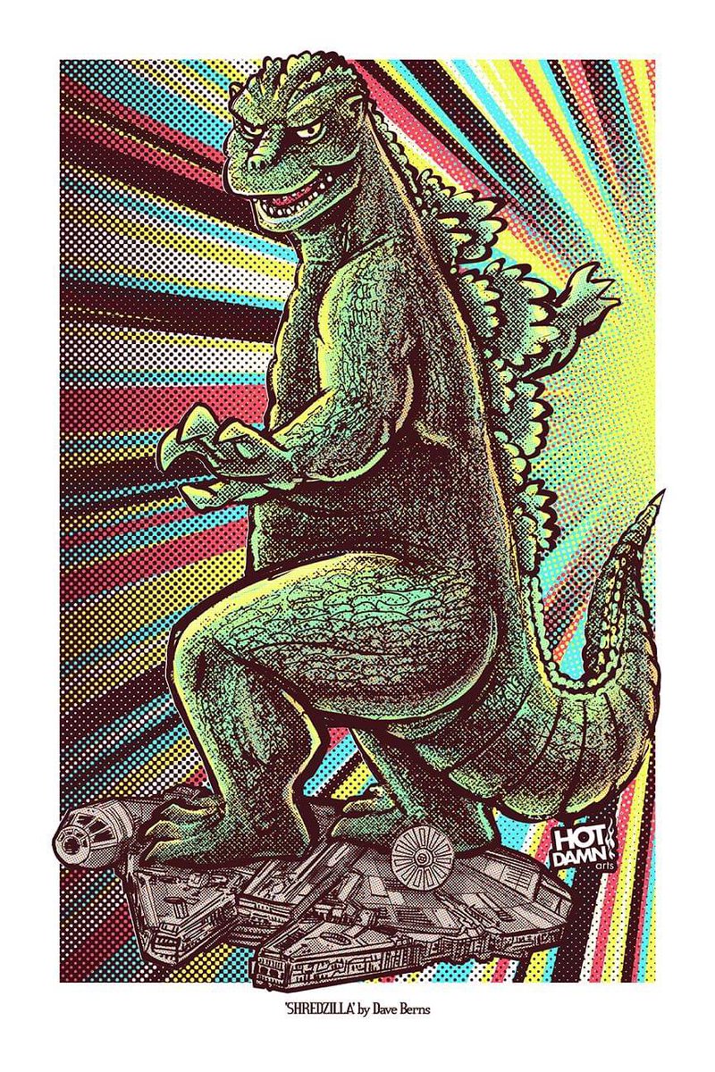 HotDamnArts's tweet photo. Crowdfunding new screen printed blacklight art by rock poster artist Dave Berns. Buy it here: https://t.co/wF0ICDjGXx
Every purchase is a huge leap towards funding success. Thank you for collecting my work!
#godzilla #starwars #misfits #ramones #freddykrueger #christmasvacation https://t.co/led2jeYd24