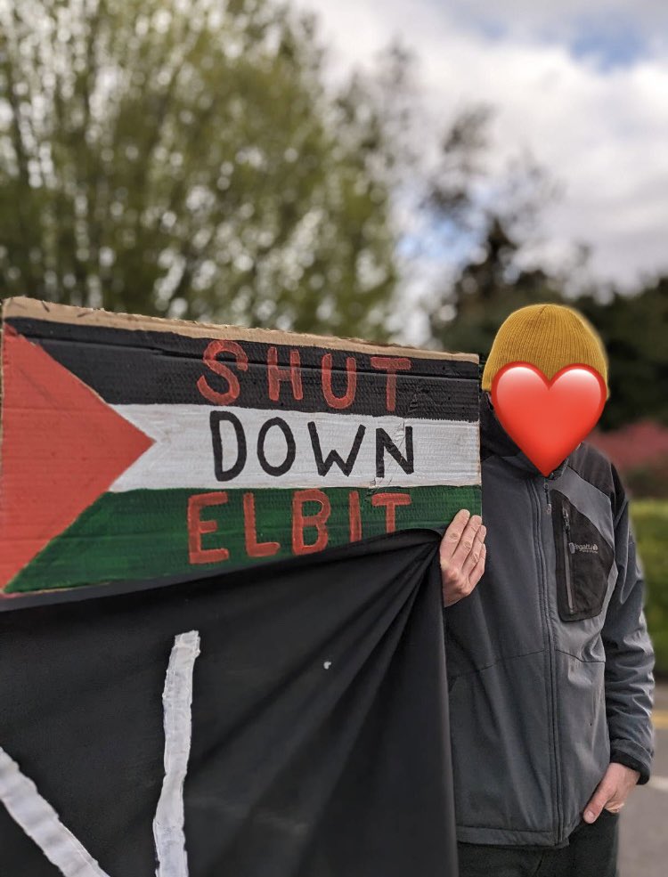 QUEER + TRANS ACTIVISTS BLOCKADE ISRAELI WEAPONS MANUFACTURER This morning 4 queer + trans activists have blockaded the entrance to the Elbit HQ in Bristol. No to Elbit. No to Genocide. Yes to queer solidarity forever! 🏳️‍🌈🇵🇸🏳️‍⚧️