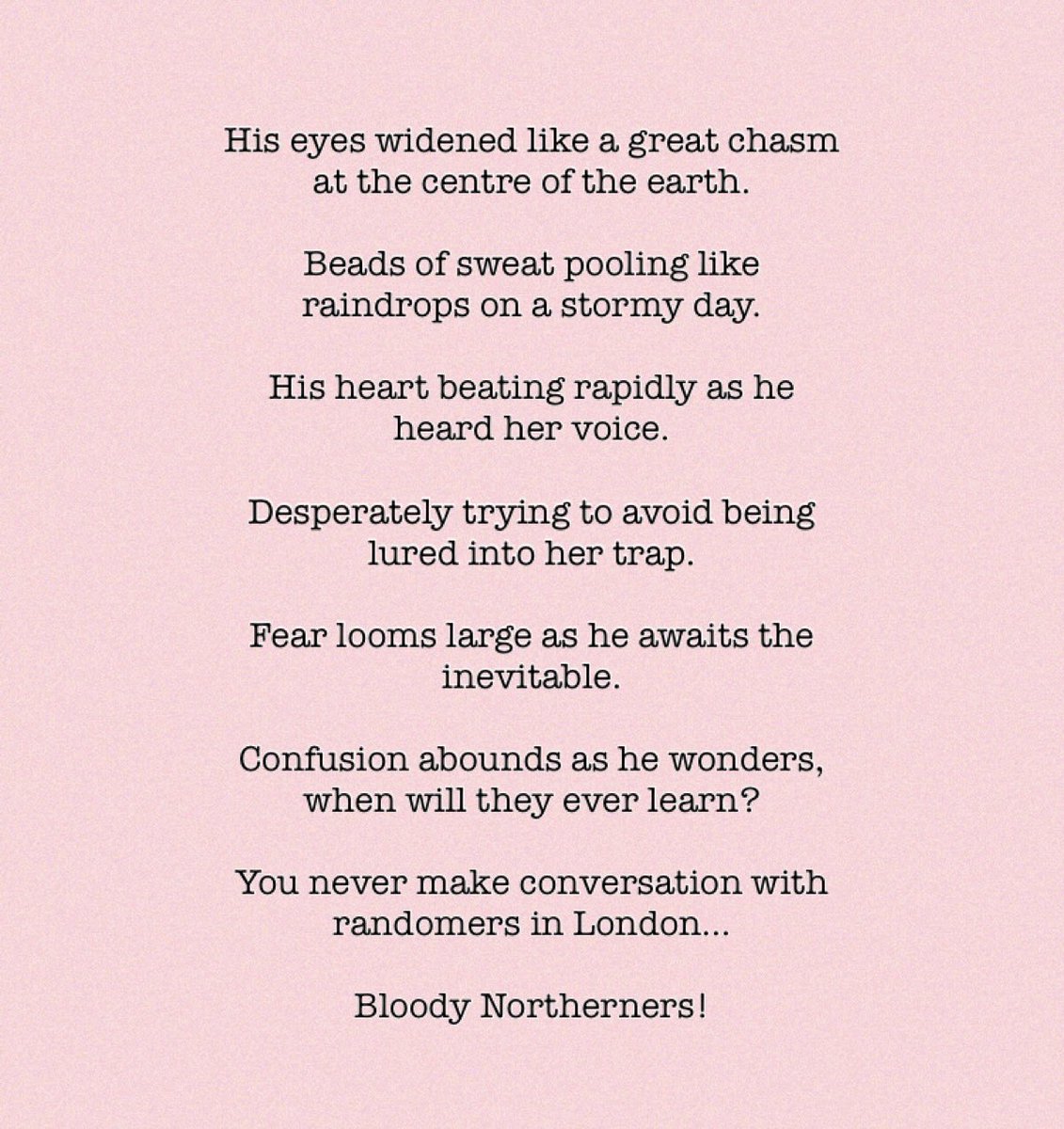 A painfully bad dramatic poem…if you’re a northerner, you’ll know 😂 The Little Book Of Painfully Bad Poems is available from Amazon. amzn.to/3xCNuA7 #blackpool