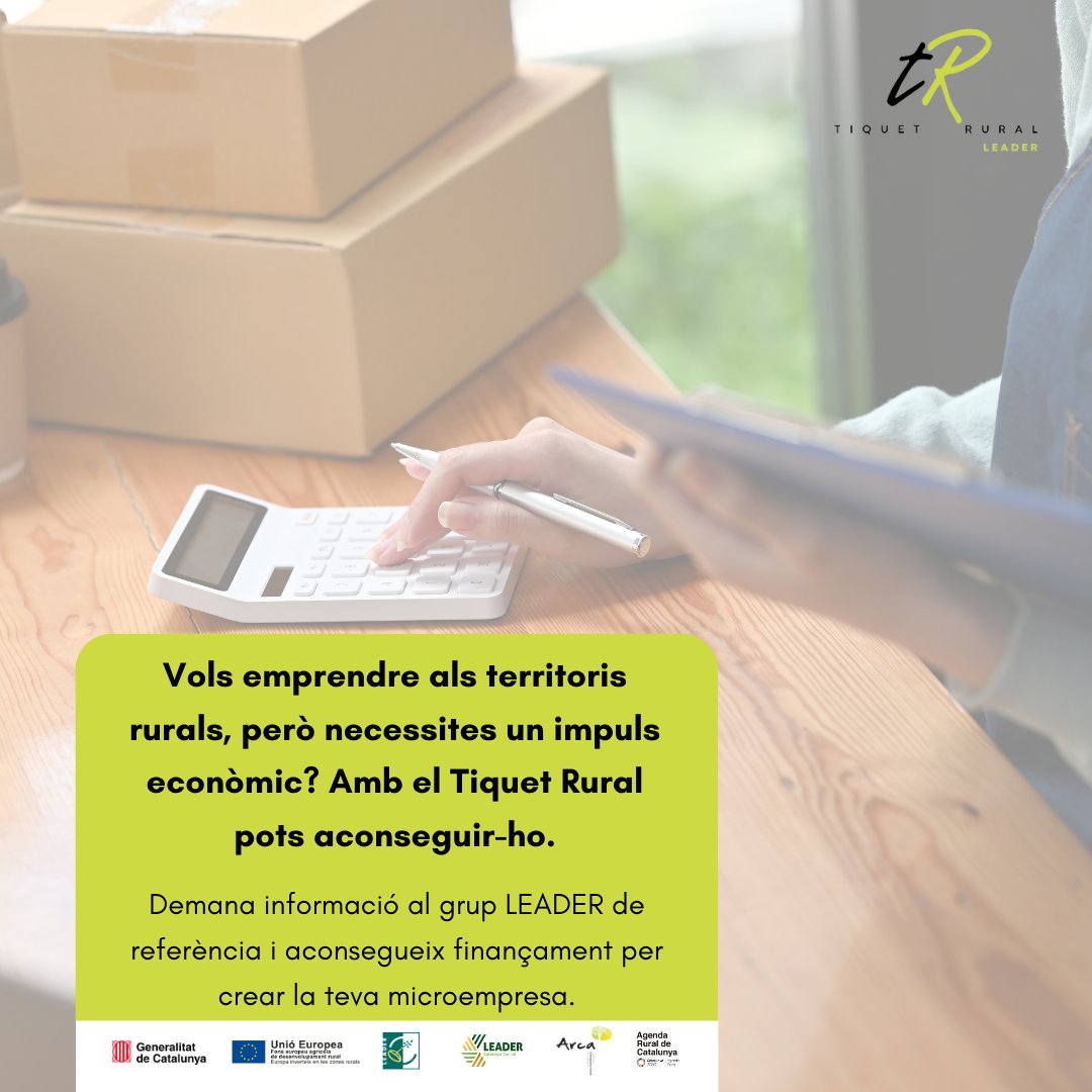 LEADERcatcentral (@leadercatcent) on Twitter photo Saps que pots rebre fins a 35.000 euros per crear la teva pròpia microempresa al món rural o adquirir-ne una en traspàs? El #DACC i els grups #LeaderCat2327 posen en marxa una nova eina@CCSolsones <a href="/ccsegarra/">Consell Comarcal de la Segarra</a> <a href="/Adlsolcar/">adlsolcar</a> <a href="/UEAnoia/">UnióEmpresarialAnoia</a> <a href="/info_aesolsones/">Empresaris Solsonès</a> Saps que pots rebre fins a 35.000 euros per crear la teva pròpia microempresa al món rural o adquirir-ne una en traspàs? El #DACC i els grups #LeaderCat2327 posen en marxa una nova eina@CCSolsones <a href="/ccsegarra/">Consell Comarcal de la Segarra</a> <a href="/Adlsolcar/">adlsolcar</a> <a href="/UEAnoia/">UnióEmpresarialAnoia</a> <a href="/info_aesolsones/">Empresaris Solsonès</a>