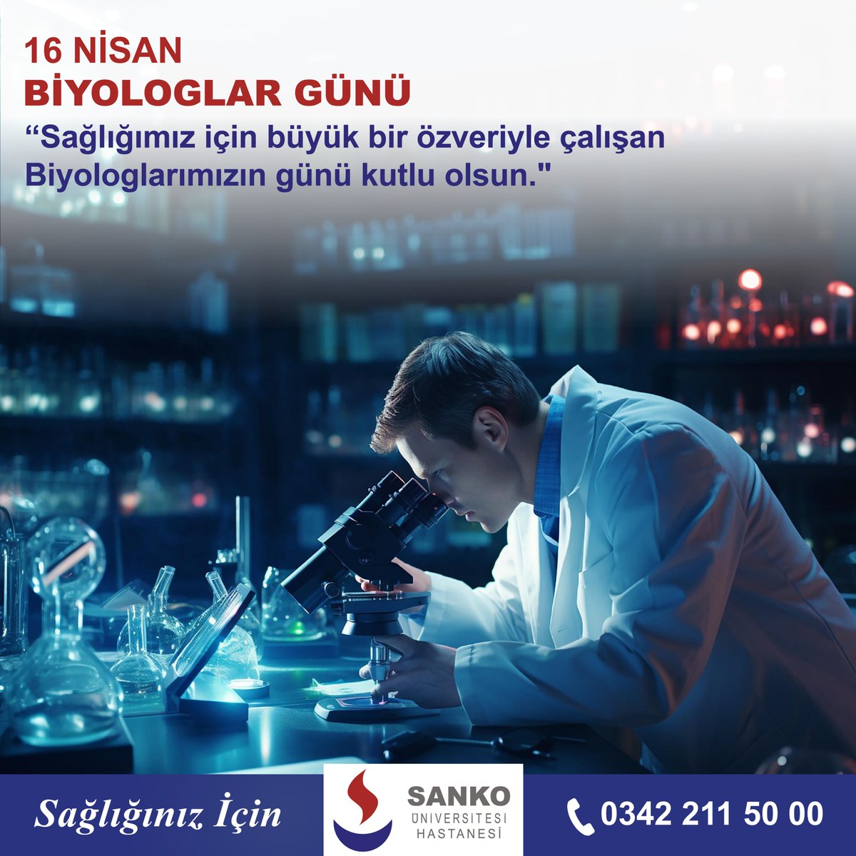 “Sağlığımız için büyük bir özveriyle çalışan Biyologlarımızın günü kutlu olsun.' #sankohastanesitr #biyologlargünü #Biyologlar