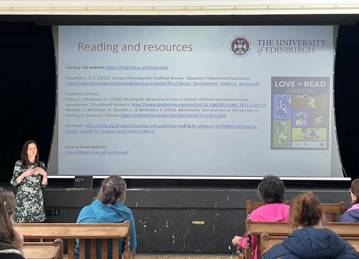 Thank you to @DrSarahMcG from @MorayHouse for a fascinating presentation and discussion on supporting and encouraging reading in young people #cargilfieldconnected