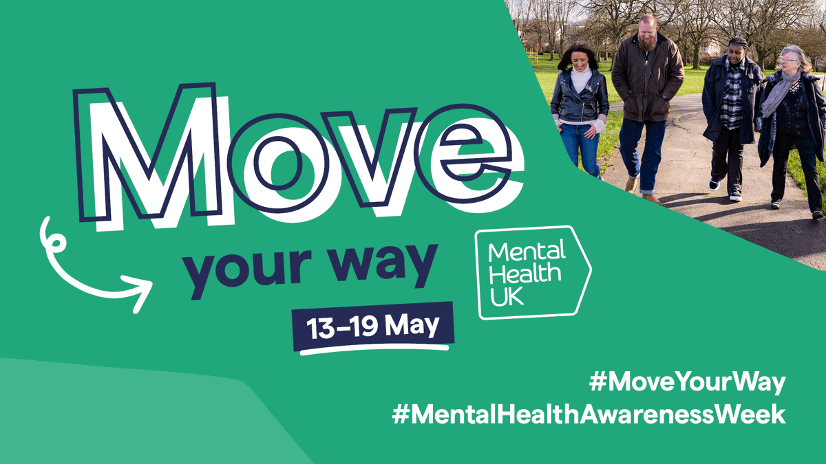 This year's #MentalHealthAwarenessWeek takes place from 13 - 19 May.

Our 'Move Your Way' campaign will explore the benefits of movement for our mental health, the barriers to physical activity, and help you move in a way that works for you.

Read more 👇 
bit.ly/3EgFK6p