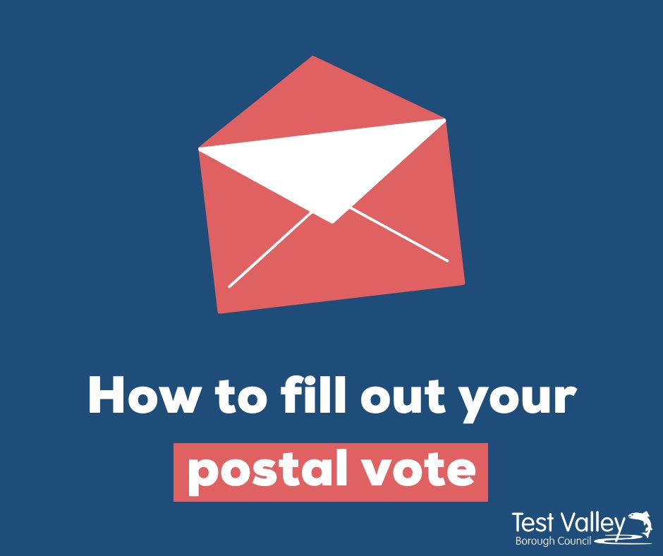 You have until tomorrow to apply for a postal vote for the Police and Crime Commissioner election in Hampshire. If you have already applied you will receive your postal vote soon. Not sure how to complete it? Watch our instructional video by visiting testvalley.gov.uk/postalvoteinst…