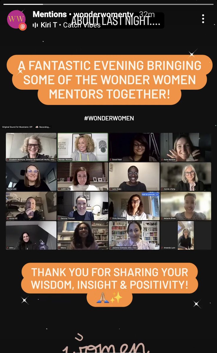 Had a fantastic evening yesterday with our @WonderWomenTVUK mentor group sharing our experiences of mentoring 50 up and coming women in the TV industry. Thanks @riahebden for uniting us regularly 🎥 💕 💪🏽