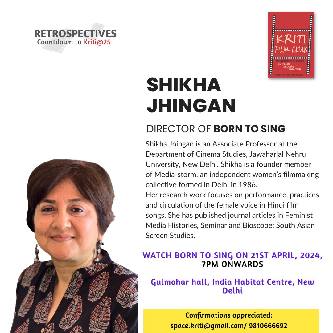 Meet the director of the film Born to Sing screening this month ! Join us @IHCDelhi on 21st April 2024, at 7 pm! The screening will be followed by a discussion with the filmmaker . Don’t miss out on this immersive experience. Open for all. Register at the venue. #delhi