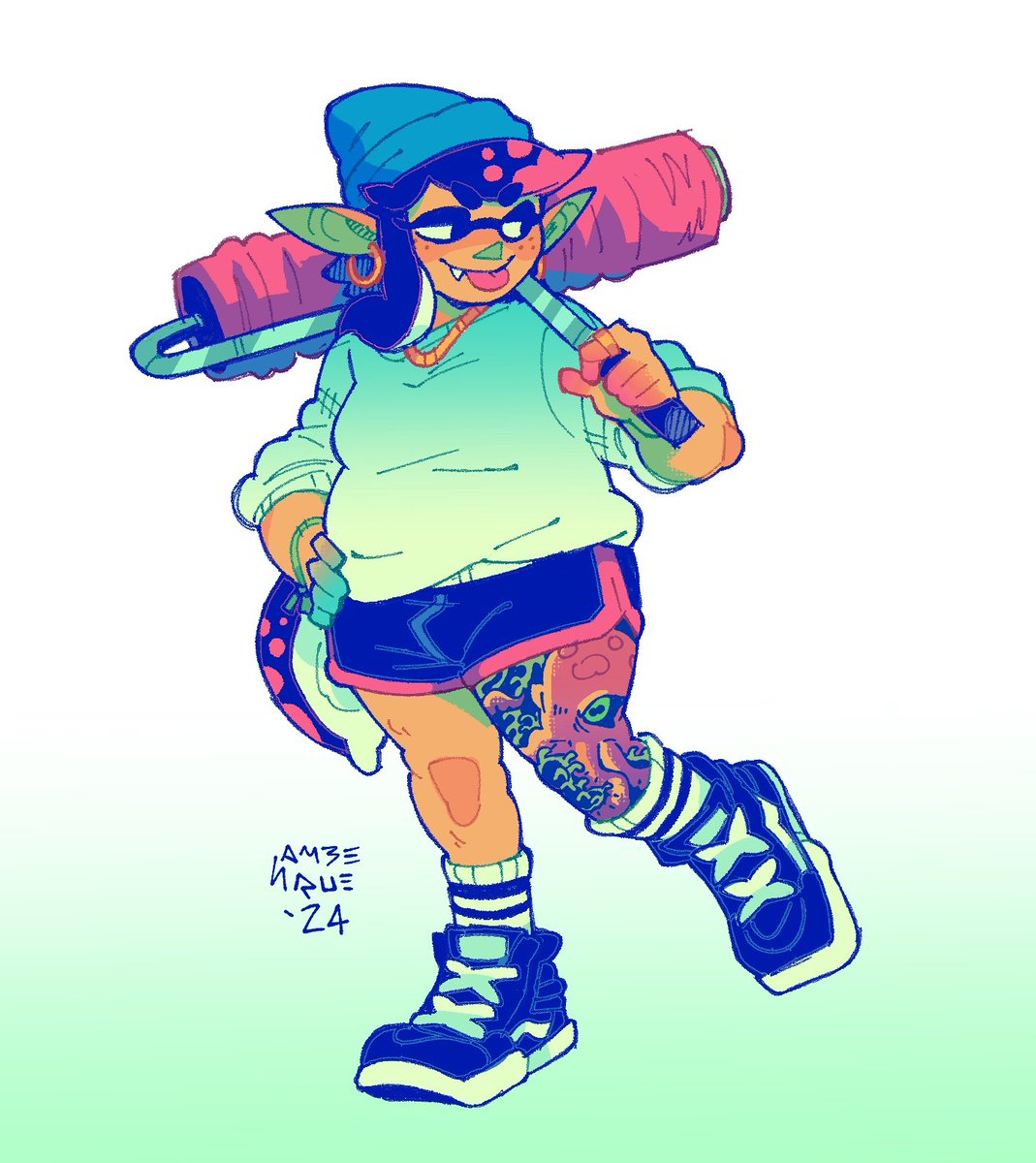 the urge 2 draw callie splatoon was stronger than me