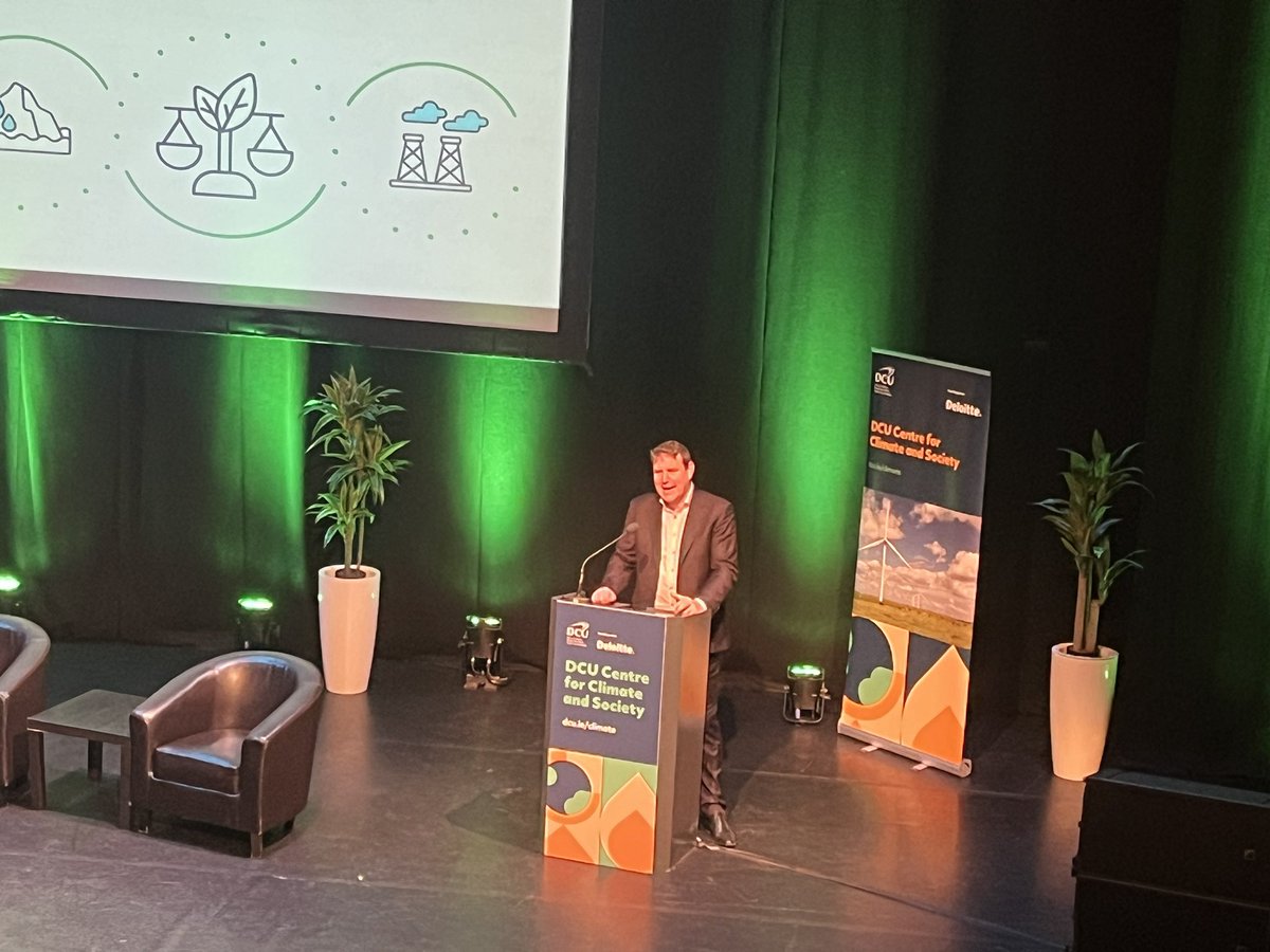 Glenn Gillard, Sustainability Market Lead @DeloitteIreland, our founding partner, speaks of the need for dialogue in achieving a just transition. Looking forward to some great dialogue today! #DCUClimate2024