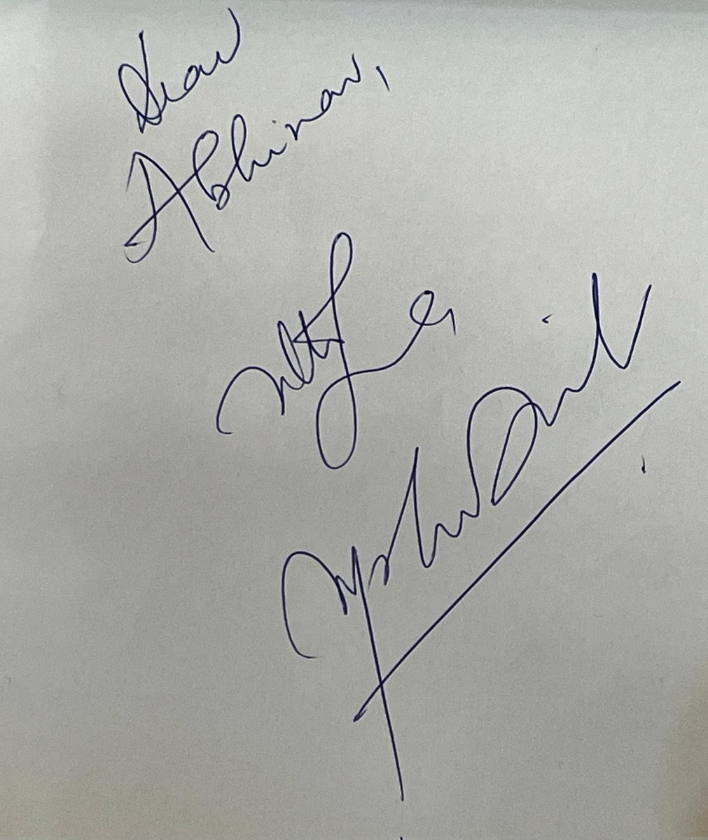 Thank you @MadhuriEmpress from the bottom of my heart for making my dream come true and to @MadhuriDixit mam, who not only sent her love back to me in a virtual meet but also penned down her heartfelt words for me to cherish forever. This is a moment I'll treasure for a lifetime.