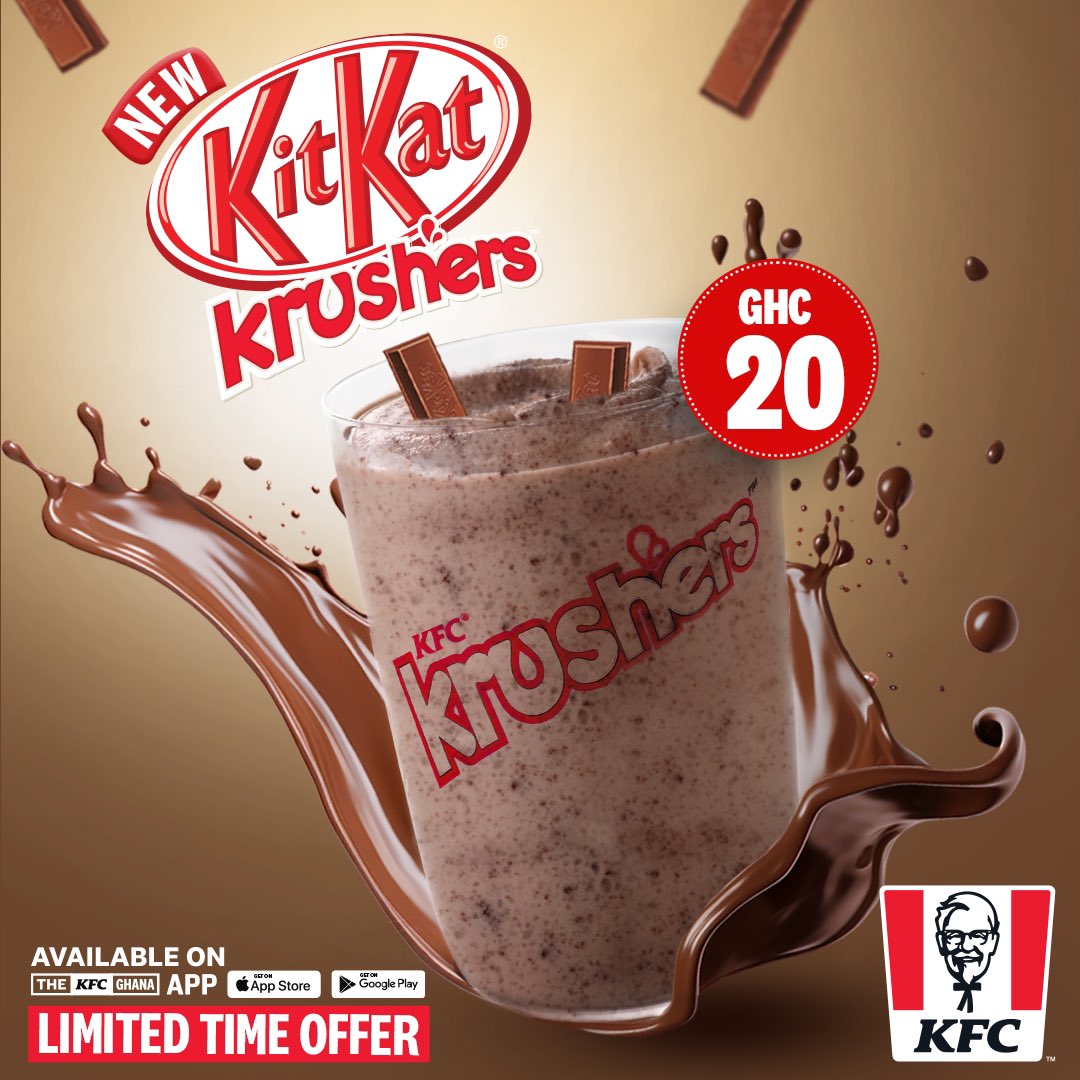 First five customers gets a free kitkat Krusher with any purchase available today, look sharp challe any branch near you fam🩷🩷🤩 #KFCKitKatKrusher