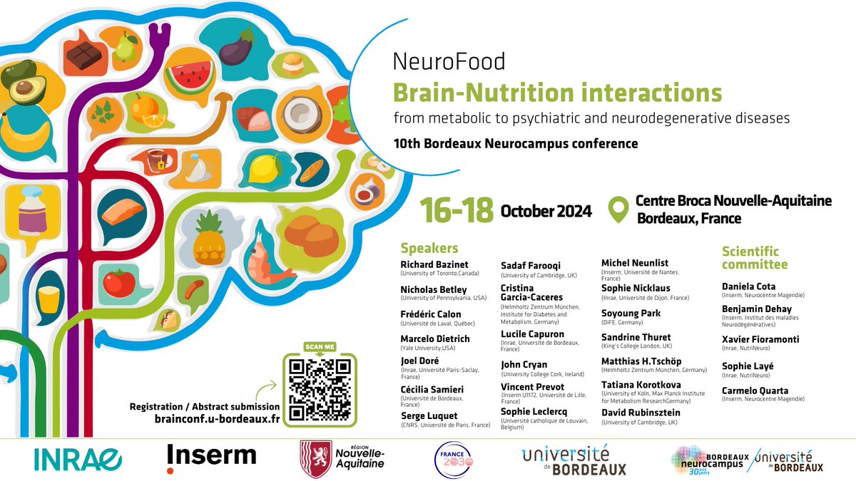 📣 REGISTRATION AND ABSTRACT SUBMISSION ARE OPEN NOW! Join us for the 10th edition of the Bordeaux Neurocampus Conference. 👉lnkd.in/ek_Zrbhu We look forward to seeing you! #BordeauxNeurocampus #conference #brain #food #Bordeaux #NeuroFood