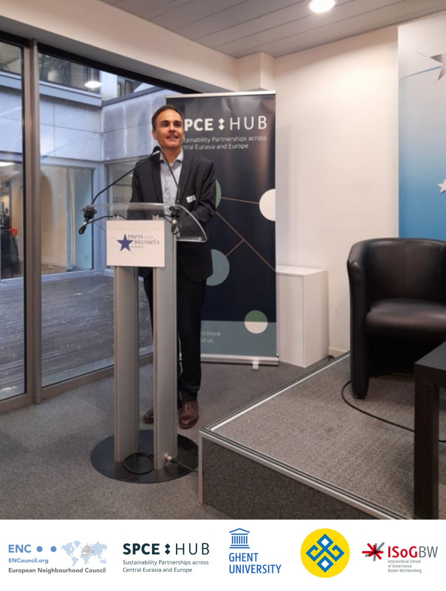 📣Our event at @PressClubBXLEU on energy transition, #sustainability♻️ and inclusive development in Central Asia has started with introductory remarks by ENC Director @SamuelJsdv & @SchiekSebastian, Co-Founder of @SPCE_Hub #EU #CentralAsia #connectivity