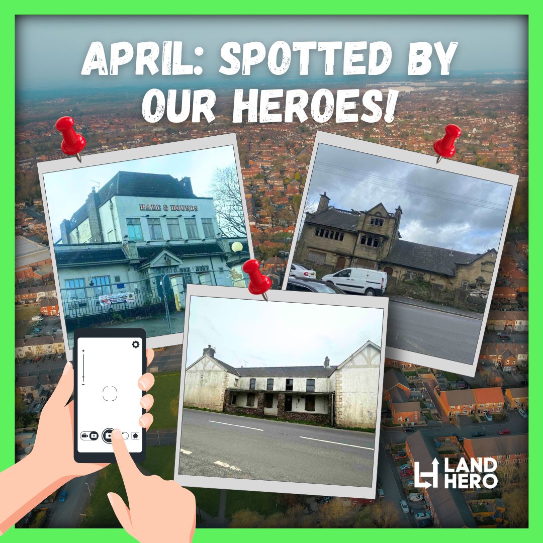 April's been a month of incredible contributions from our Land Heroes, capturing the essence of their dedication to spotting empty and derelict sites. 

If you'd like to snap, submit, and earn, download the app here: landhero.org 

#LandHeroes #CommunityEngagement