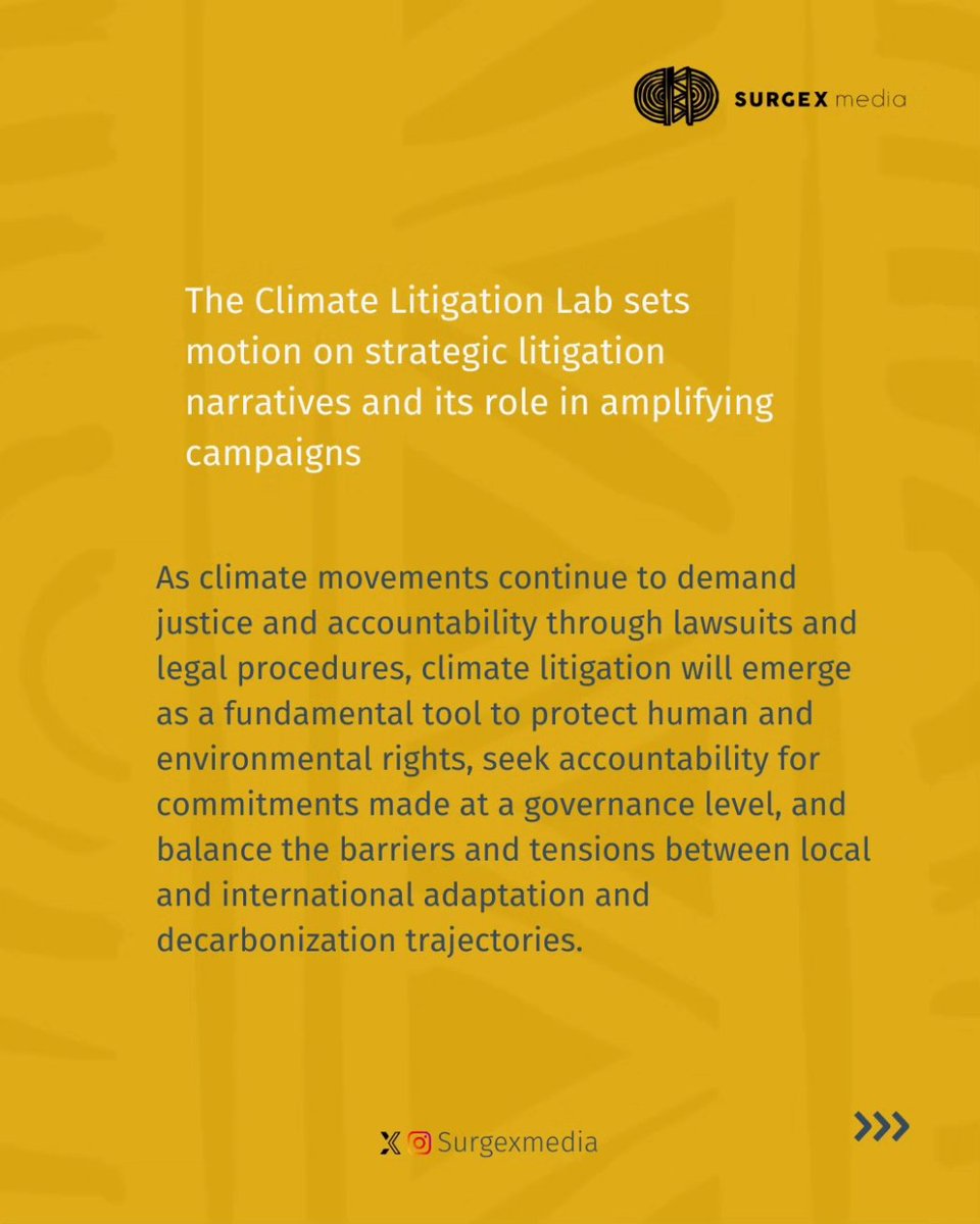 Swipe through to learn about the role of climate litigation in protecting human and environmental rights. You can also click here to read a summary of the Climate Litigation Lab held two months ago.👇 surgeafrica.org/blog/surgex-me… #surgeafricaorg #ClimateJustice #ClimateActionNow