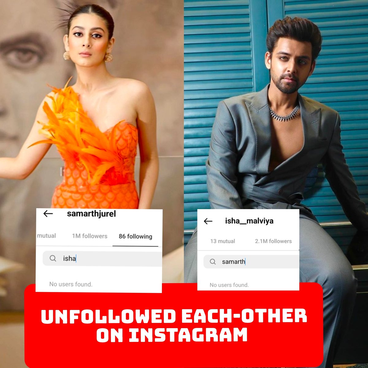 Samarth - Isha Unfollowed each other #samarthjurel #ishamalviya