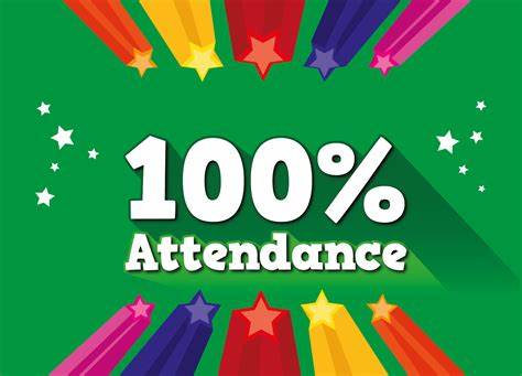 Well done to Years 2, 3, 4 and 5 who all have 100% attendance today.