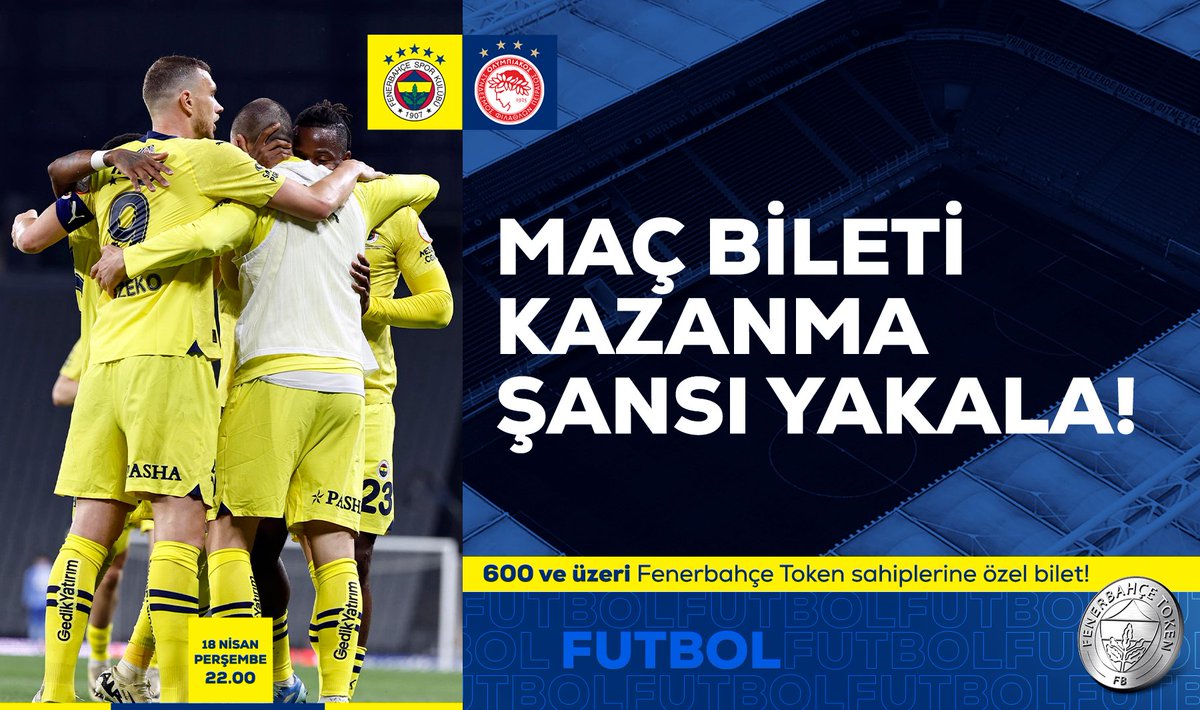 ⚽️ Fenerbahçe 🆚 Olympiacos 📲 FBSK Super App güncel sürümünü telefonuna yükle, uygulama içerisinde yer alan FB Token sekmesine tıkla; Paribu cüzdanını eşleştir. ⏰ Bugün 17.30'da FBSK Super App'te yayınlanacak faydaya katıl bilet kazanan talihlilerden biri sen ol. ✅…