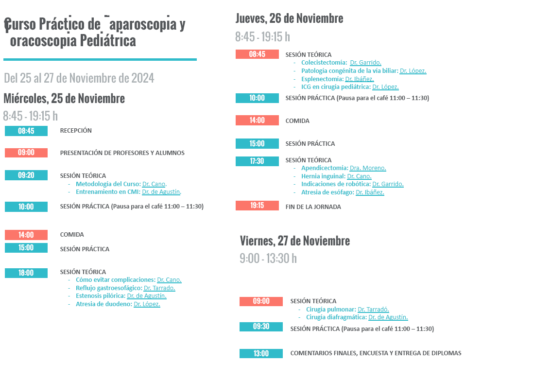 Abrimos inscripciones para el Curso Práctico de Laparoscopia y Toracoscopia Pediátrica del 25-27/11/24, dirigido a la especialidad de pediatría. Incluye contenidos teórico-prácticos impartidos por personal experto.🔽 ccmijesususon.com/formacion/curs… @campusccmiju @SECIPE