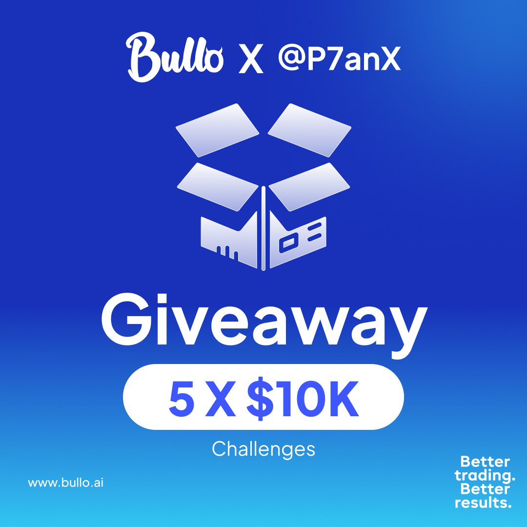 🚨 GIVEAWAY ALERT! 
    
😀🔸 5 x $10,000 Accounts! 🔸😀

🔰Steps to Enter:-

🎯 Follow @bulloai , @MattJamesAE , @callumbullo , @BirenFx and @P7anX

📌 Like, Repost and Tag 3 Friends!

⏰ Ends in 5 Days!