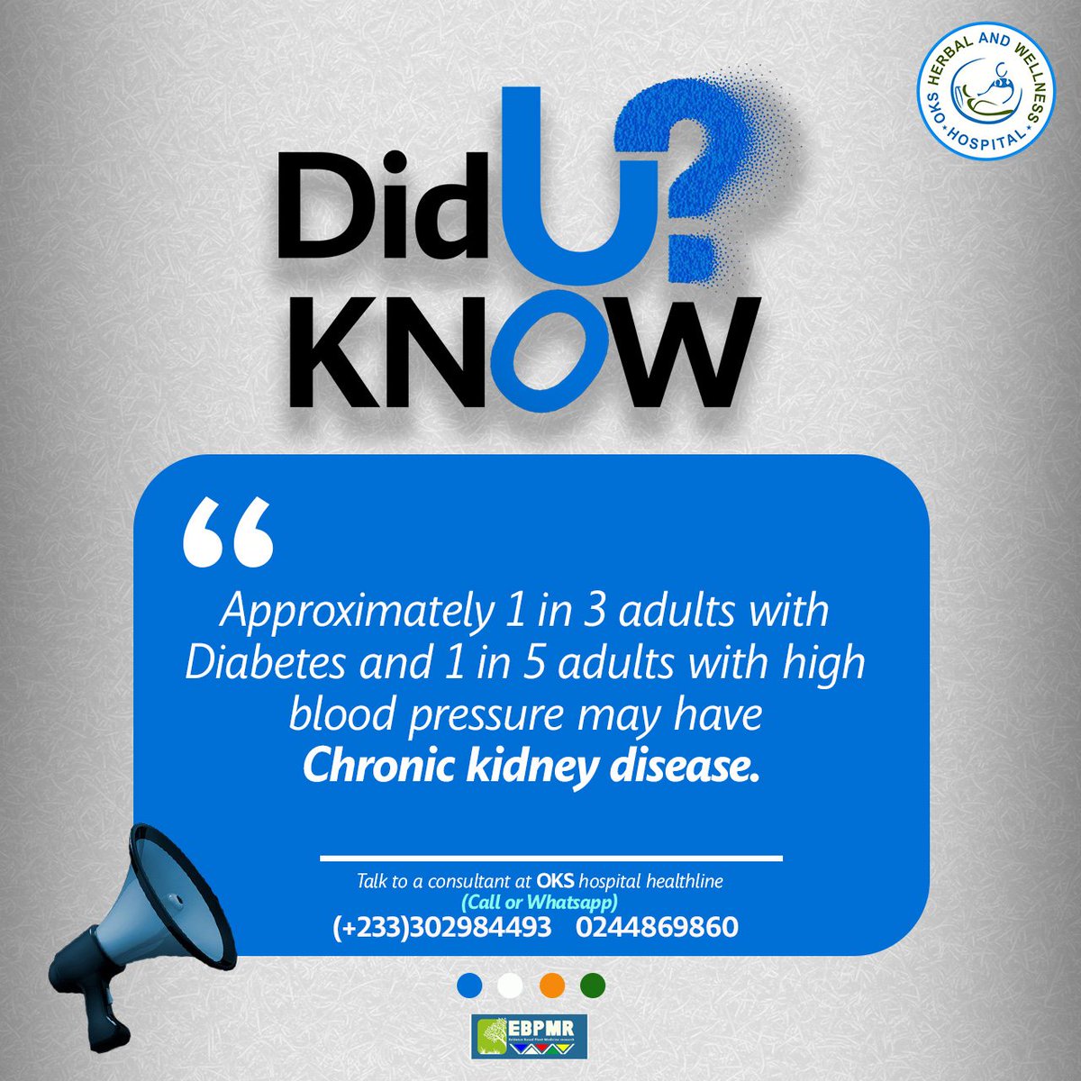 oksherbal's tweet photo. Did you know?
Approximately 1 in 3 adults with diabetes and 1 in 5 with high blood pressure may also have kidney disease!

These conditions can damage your kidneys over time, making it harder for them to filter waste from your blood.

#healthychoices #HealthTips #HealthForAll https://t.co/WPrpPBNUPg